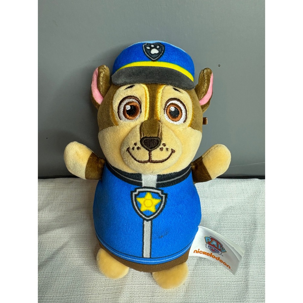 Nickelodeon Paw Patrol Chase Plush Stuffed Animal Police Dog Blue Uniform Toy